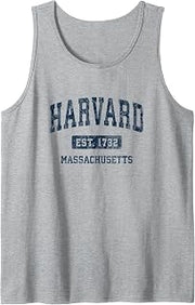 Harvard Massachusetts MA Vintage Athletic Sports Design Tank Top