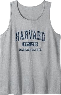 Harvard Massachusetts MA Vintage Athletic Sports Design Tank Top