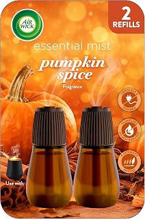 Air Wick Essential Mist Refill, Pumpkin Spice Fall Scent Diffuser Oils, 5ct