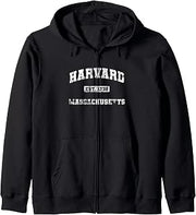 Harvard Massachusetts MA vintage state Athletic style Zip Hoodie