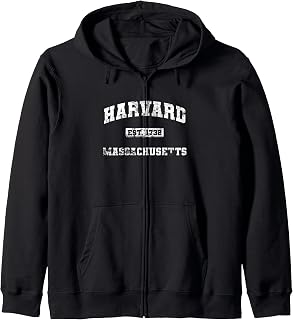 Harvard Massachusetts MA vintage state Athletic style Zip Hoodie