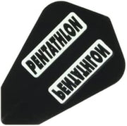Pentathlon Black Fantail Dart Flights - 3 Sets (9 Flights) - 100 Micro (Ex-Tough)