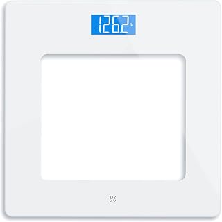 Greater Goods Digital Weight Scale, Accurate, Non-Slip, and Scratch Resistant Bathroom Scale (White)
