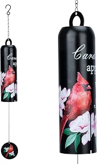 Taman Cardinal Wind Chimes, Metal Wind Bell Deep Tone Memorial Garden Decor