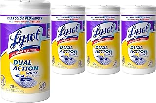 LYSOL Disinfecting Wipes, Multi-Surface, Dual Action, 75 ct. (4 Pack)