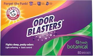 Arm & Hammer Dryer Sheets with Odor Blaster, Fresh Botanical Scent, 80 Ct