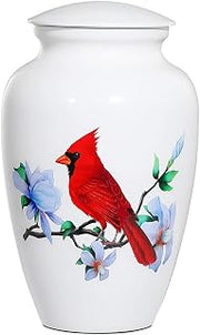 Cremation Urns for Human Ashes Adult Female and Male, Large Cardinal Urn
