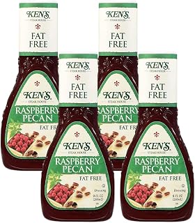Ken's Steak House Fat Free Raspberry Pecan Dressing 9 Fl Oz (Pack of 4)