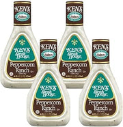 Ken's Steak House Peppercorn Ranch Dressing (Peppercorn Ranch, 16 Fl Oz, Pack of 4)