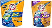 Bundle of Arm & Hammer OxiClean 5-in-1 Laundry Detergent Power Paks, 42 Count + OxiClean With Odor Blasters Laundry Detergent 5-in-1 Power Paks, 42CT