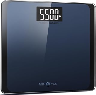 RunStar 550lb Bathroom Digital Scale for Body Weight with Ultra-Wide Platform and Large LCD Display, Accurate High Precision Scale with Extra-High Capacity