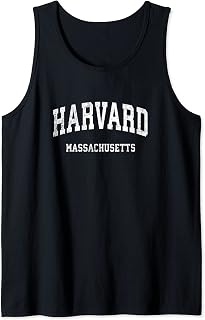 Harvard Massachusetts MA Vintage Athletic Sports Design Tank Top