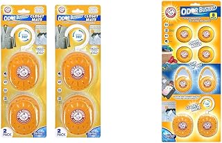 Arm & Hammer Odor Busterz Closet Mate Deodorizer (4 Count) and Odor Busterz Clip N Go Deodorizer Pack (8 Count)