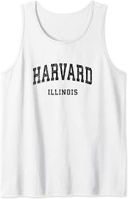 Harvard Illinois IL Vintage Athletic Sports Design Tank Top