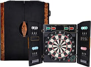 Electronic Dart Board, Digital Soft Tip Dart Boards, Decorative Dart Board Cabinet Set, with 12 Soft Tip Dart Board and 150 Dart Head, 51 x 6.2 x 59.6 cm