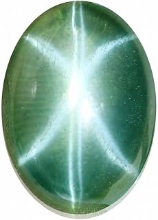 8 Rays Natural Green Star Sapphire 13 mm 9.5 Carat 1 Pc Loose for Necklace Stunning Star 8 Rays Green Cabochon Sapphire