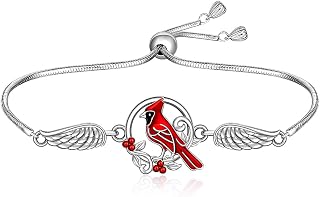 Cardinal Bracelet For Women - Sterling Silver Memorial Charm Sympathy Jewelry