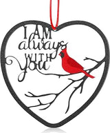 Metal Cardinal Ornament - Red Cardinal Memorial Gift for Loss of Loved One - Christmas Remembrance Ornament for Xmas Tree Decorations