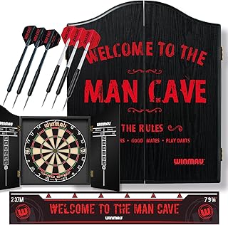 WINMAU Man Cave Complete Dartboard Cabinet Set