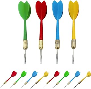 Dart, 16 Pcs Dart with Steel Tip Points for Dartboard Multicolor