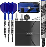 Target Darts 975 Ultra Marine 18G 97.5% Tungsten Soft Tip Darts Set with K-Flex