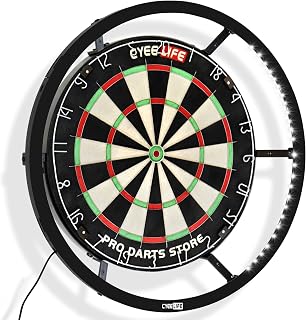 CyeeLife 360° Dartboard Light, Assembleable LED Dart Board Illuminator,Black/Red