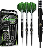 Winmau Sniper Black - 26g Steel Tip Darts - 90% Tungsten - Prism Technology