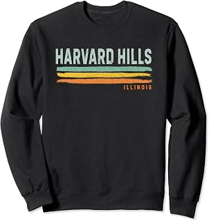 Vintage Stripes Harvard Hills IL Sweatshirt