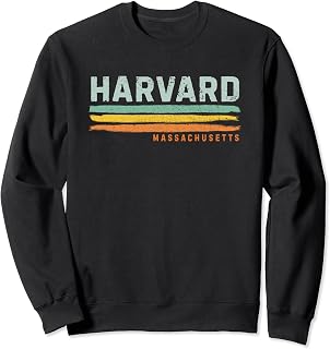 Vintage Stripes Harvard MA Sweatshirt