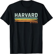 Vintage Stripes Harvard MI T-Shirt