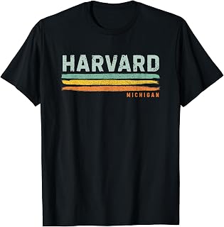 Vintage Stripes Harvard MI T-Shirt
