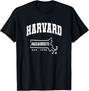 Harvard Massachusetts Est.1732 MA Vintage Locals & Tourists T-Shirt