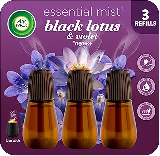 Air Wick Essential Mist Diffuser Refills, Black Lotus& Violet,3 Count