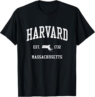 Harvard MA Vintage Athletic Sports JS01 T-Shirt