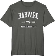 Harvard MA Vintage Athletic Sports JS01 T-Shirt