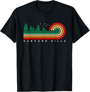 Evergreen Vintage Stripes Harvard Hills, Illinois T-Shirt