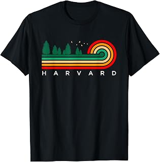 Evergreen Vintage Stripes Harvard, Illinois T-Shirt