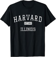 Harvard Illinois IL Vintage T-Shirt