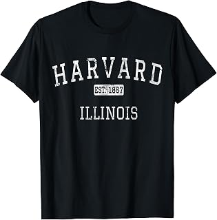 Harvard Illinois IL Vintage T-Shirt