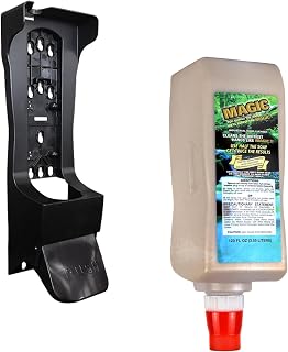 Zenex Magic Hand Soap & Push-Style Dispenser Bundle - 3.55L Industrial Hand Cleaner with Walnut Shell Scrubbers & Wall Mounted Dispenser | Moisturizing | Remove Grease & Grime | Easy Install