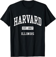 Harvard Illinois IL JS04 Vintage Athletic Sports T-Shirt
