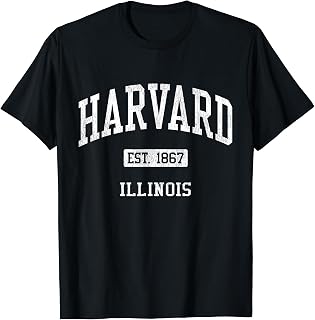 Harvard Illinois IL JS04 Vintage Athletic Sports T-Shirt