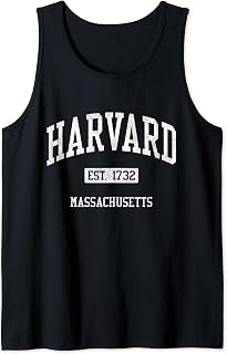 Harvard Massachusetts MA JS04 Vintage Athletic Sports Tank Top