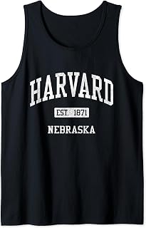 Harvard Nebraska NE JS04 Vintage Athletic Sports Tank Top