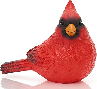 8 inch Red Cardinal Figurine Memorial Gift for Home Garden Decor