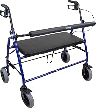 Dynarex Bariatric HD Rollator Walker with Seat, 700 lb. Weight Capacity