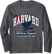 Harvard Massachusetts Vintage Patriotic Sports Long Sleeve T-Shirt