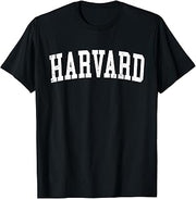 Vintage Harvard IL Distressed White Varsity Style T-Shirt