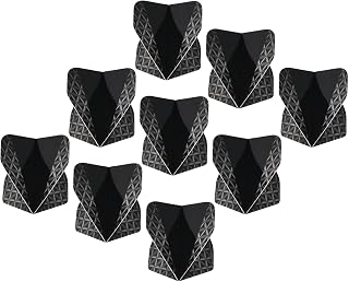 M METERXITY 9 Pack Dart Flights - PET Darts for Steel Tip and Plastic Tip, Apply to Darts Game/Party/Entertainment (Black, Gray)