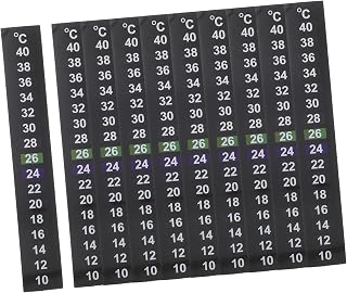 10pcs Aquarium Thermometer Sticker Accurate Temperature Monitoring Strip for Fish Tanks No Batteries Required Easy to Use Ranges from for Aquatic Environments